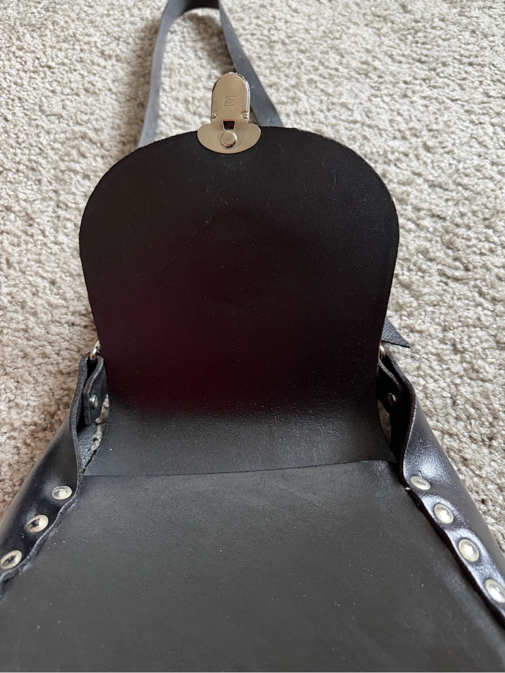 Harley-Davidson Black Leather Studded Bag - Picture 6 of 9